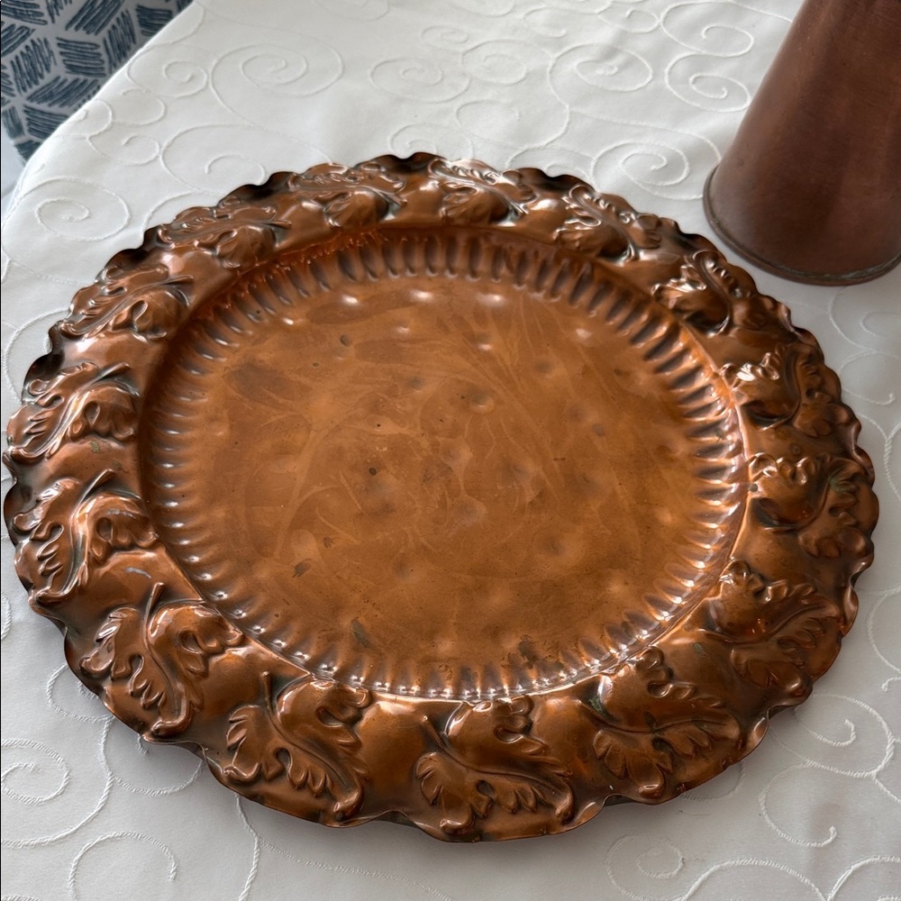 Large Gregorian Copper Tray